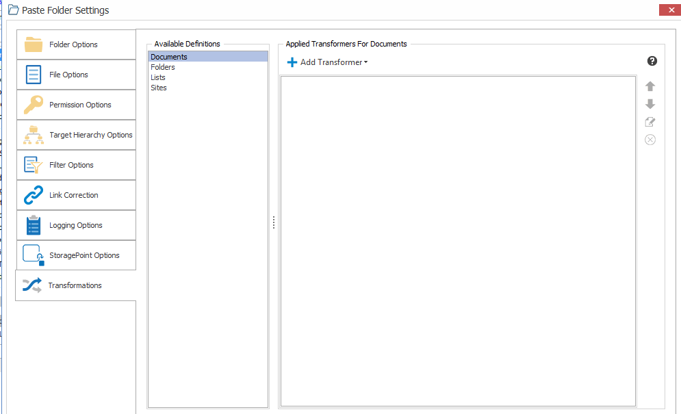 FS Transformation Options