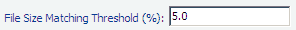 File size matching threshold