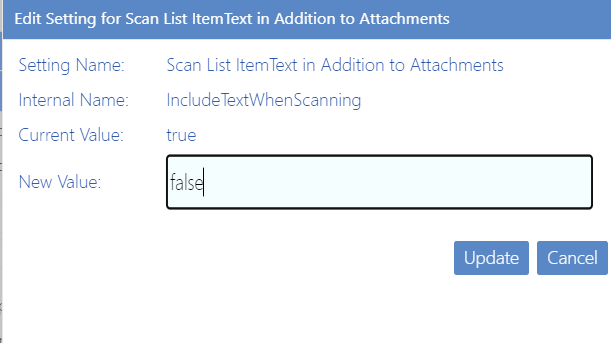 CP Setting SCM SCAN LIST