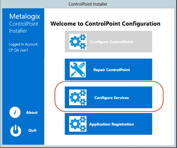 Configure Services from wizard CPO