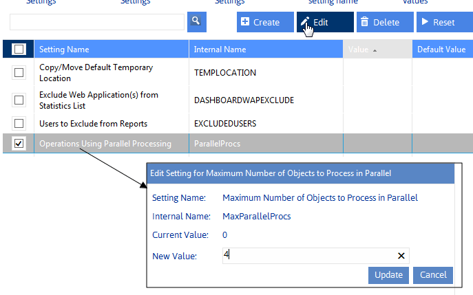 ControlPoint Setting EDIT