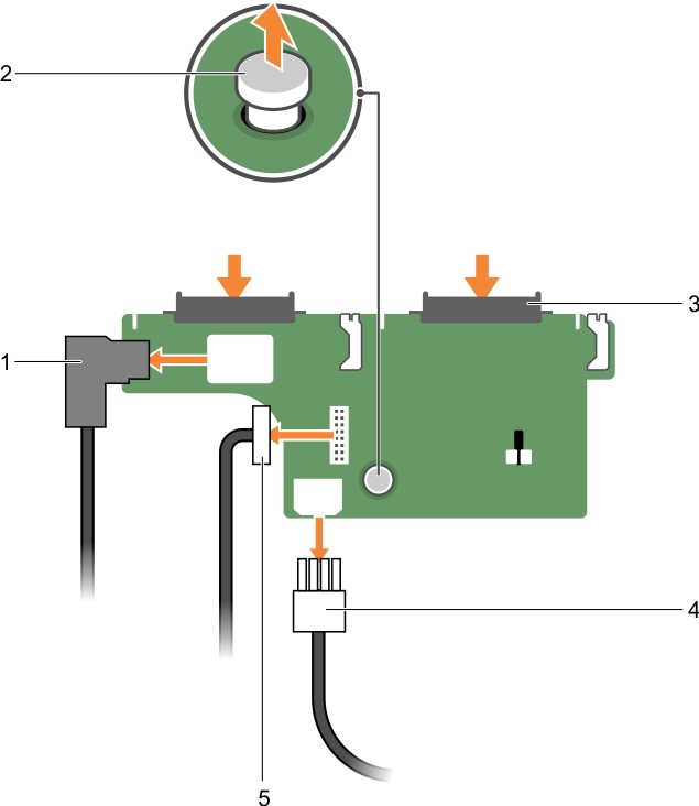 This figure shows removing the Optional 2.5 inch (x2) hard drive backplane.