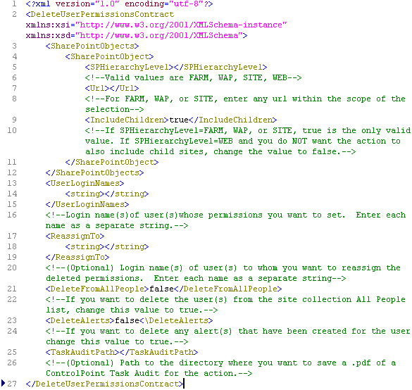 DeleteUserPermissions xml