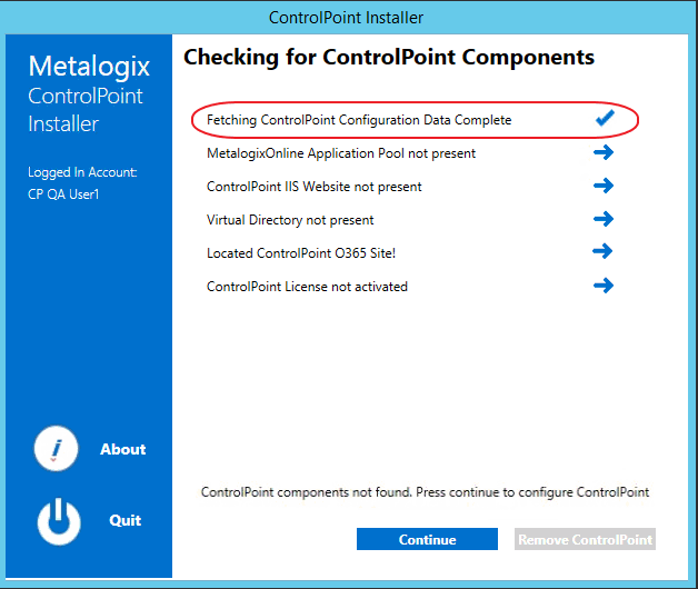 Installer O365 Checking for Components