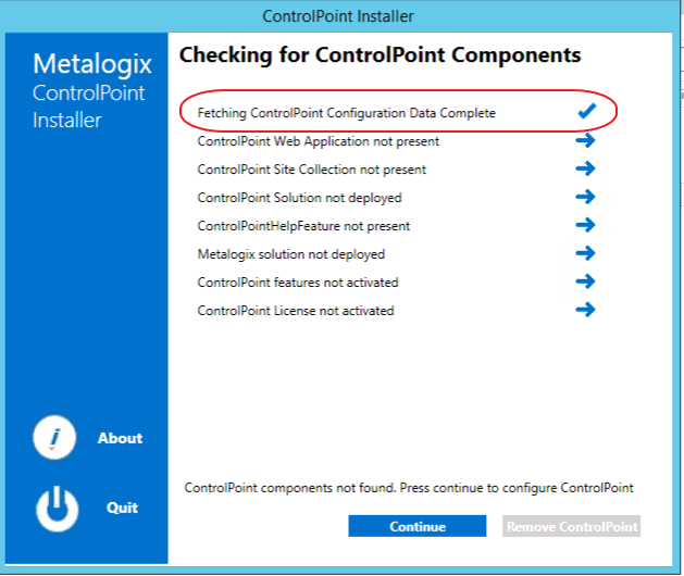 Installer Checking for Components