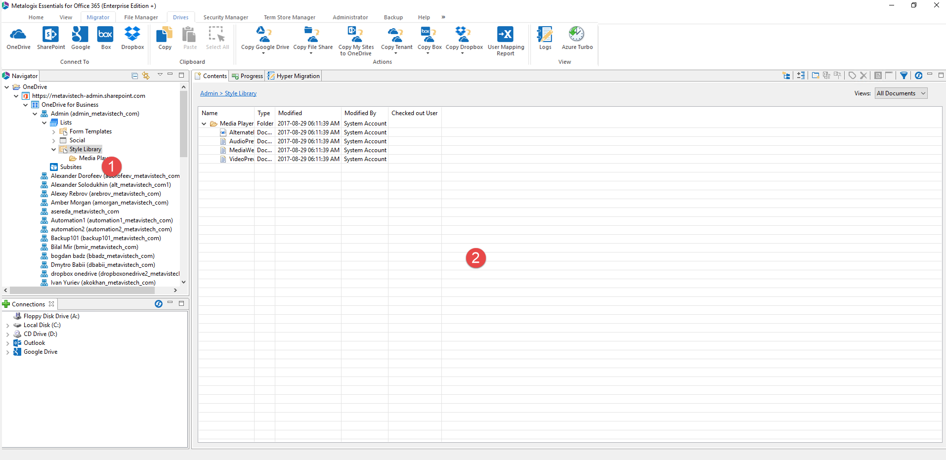 Drives Interface Overview