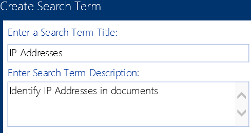 SCM Search Term Info