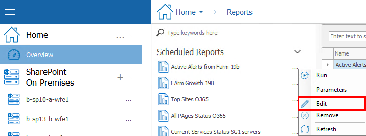 scheduled reports new 4